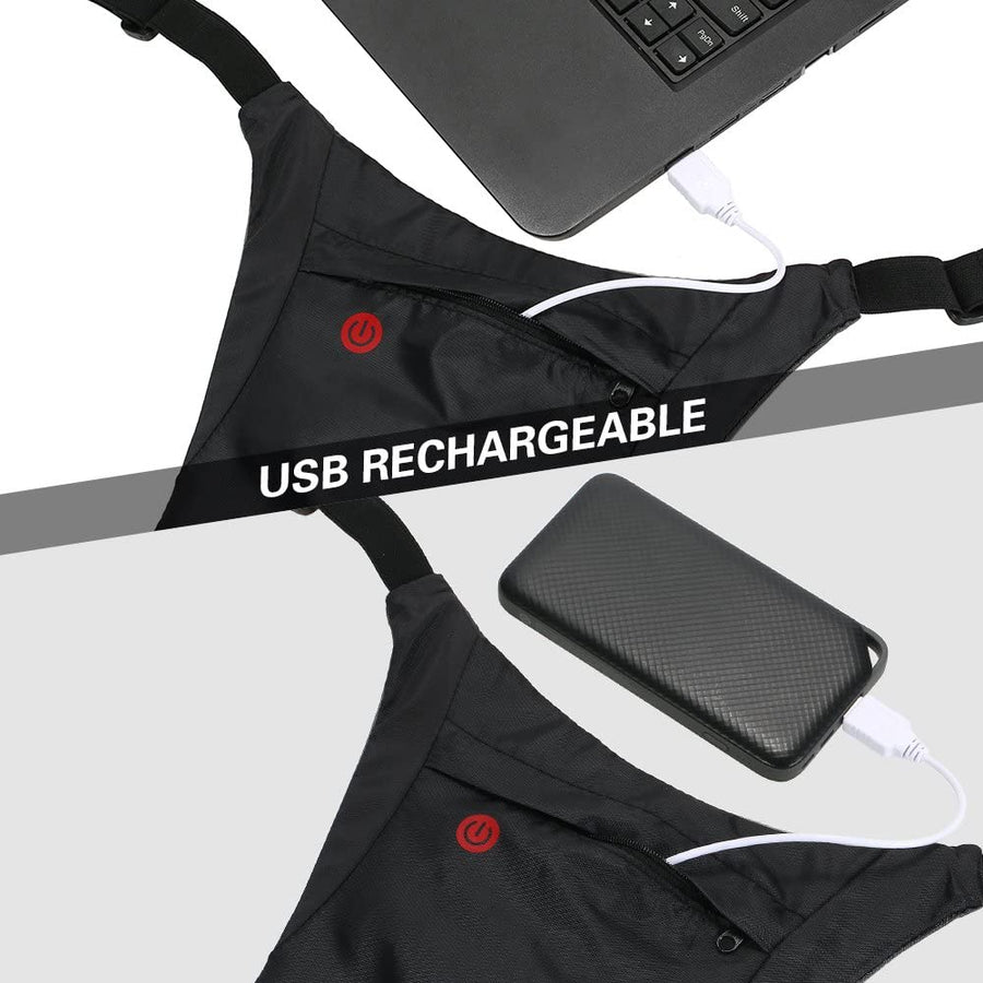 Mochila con señalizador LED, con mando a distancia, resistencia al agua: mando a distancia IPx5, mochila IPX2 + correas deportivas para el teléfono Maclean, universales, MC-446