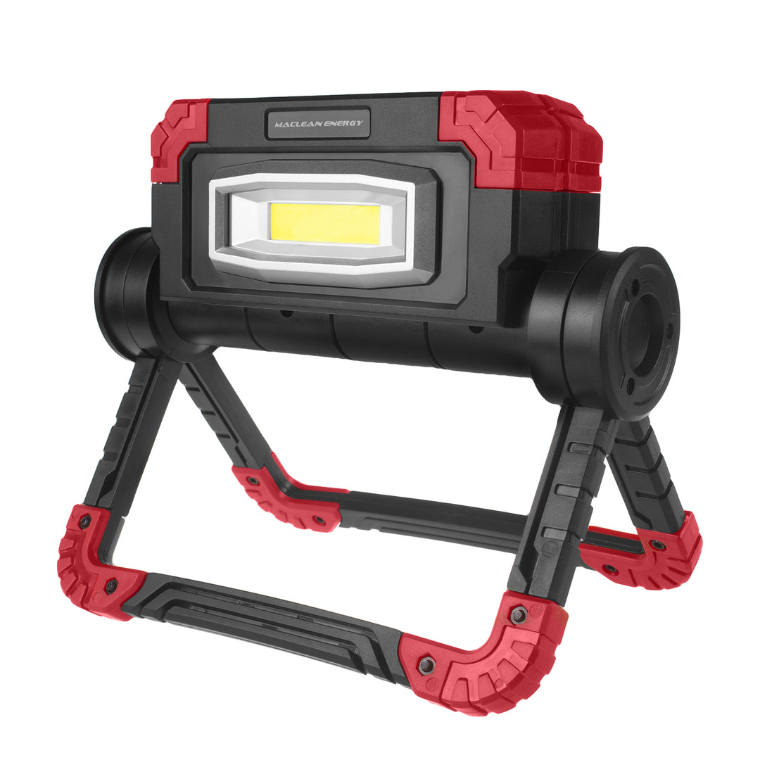 Lámpara de trabajo LED COB Maclean, 300 lm, 3 modos de iluminación, temperatura de color 6500 K, MCE439 2 unidades + 8 pilas Varta Industrial AA