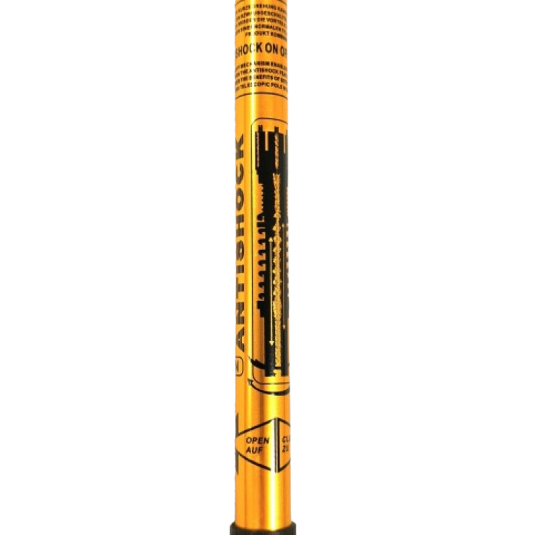 Bastones de aluminio para marcha nórdica 65-135 cm telescópicos dorados