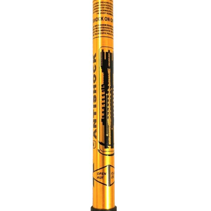 Bastones de aluminio para marcha nórdica 65-135 cm telescópicos dorados