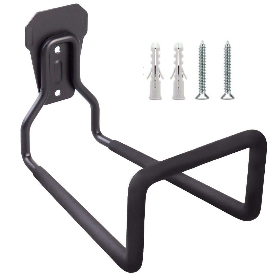 Soporte de pared para garaje Maclean, para neumáticos, herramientas de jardinería, escaleras, mangueras, bicicletas, de acero, carga máxima 35 kg, MC-441, 3 unidades