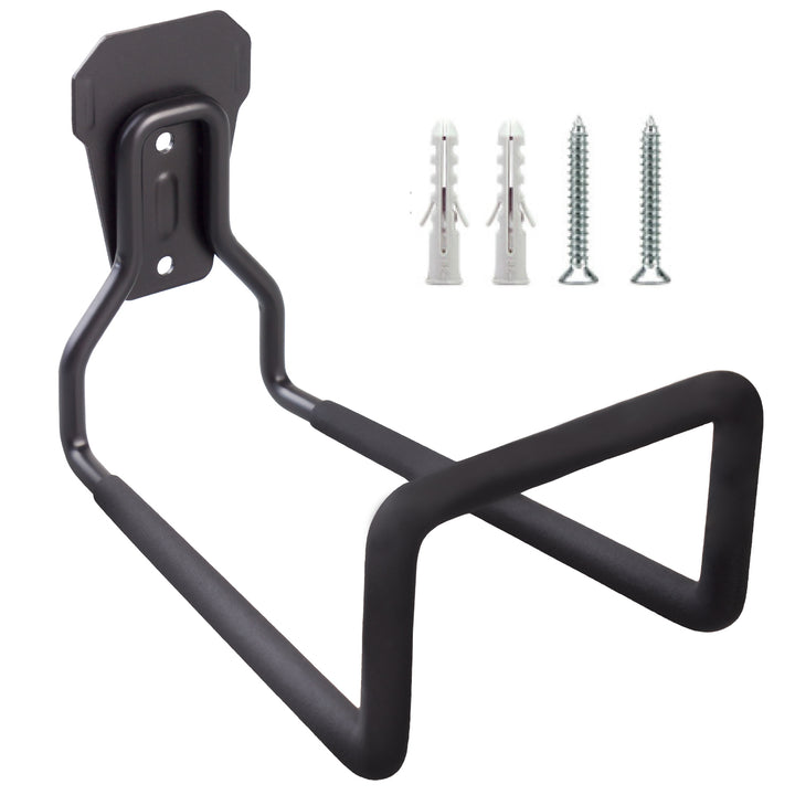 Soporte de pared para garaje Maclean, para neumáticos, herramientas de jardinería, escaleras, mangueras, bicicletas, de acero, carga máxima 35 kg, MC-441, 3 unidades