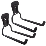 Soporte/colgador de pared Maclean, para neumáticos, herramientas de jardinería, escaleras, mangueras, bicicletas, de acero, carga máxima 35 kg, MC-440, 2 unidades.