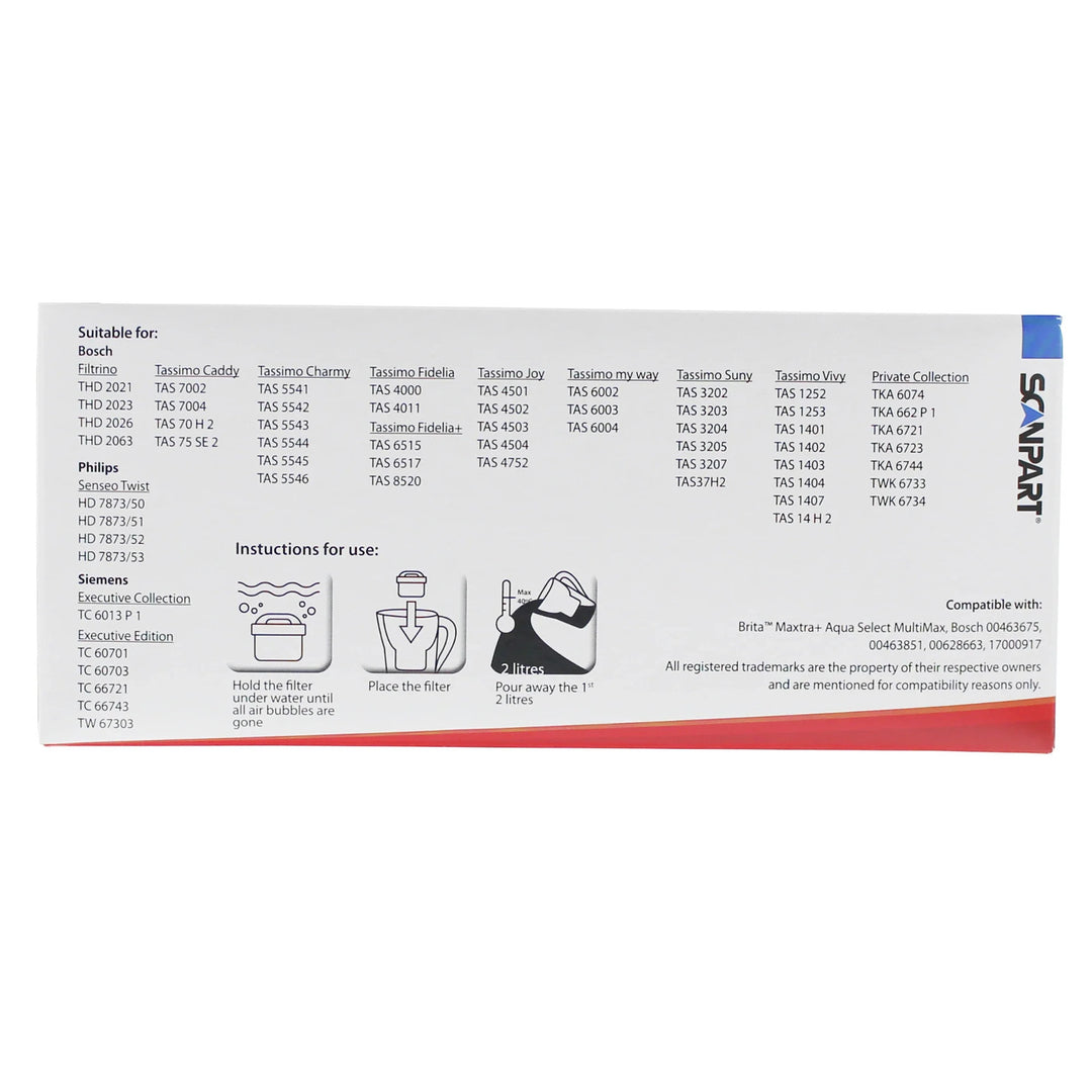 Filtro de agua Scanpart compatible con Brita Maxtra Plus, Dafi Unimax, 8 unidades