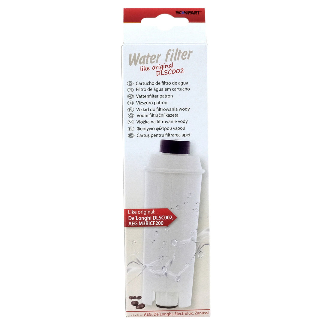 Filtro de agua para cafeteras de presión DeLonghi Scanpart, 4 unidades