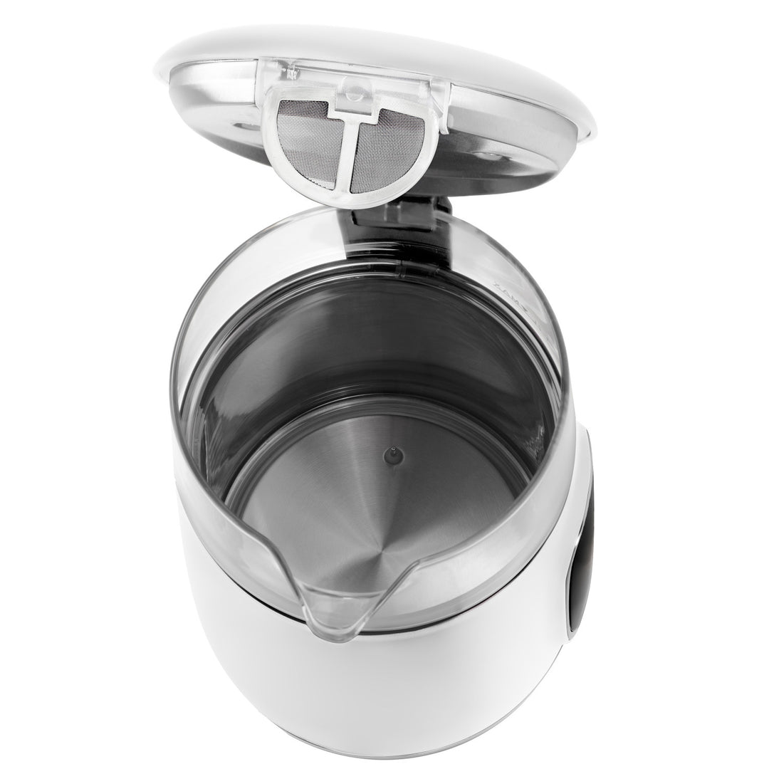 Hervidor eléctrico de vidrio con control de temperatura 1,7 l, LED, 40-100 °C, Adler AD 1305 WS blanco