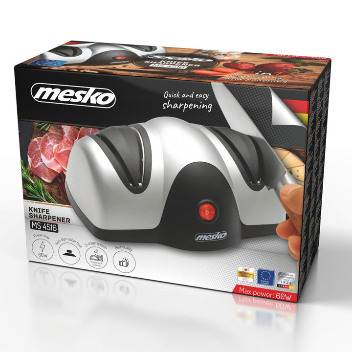 Afilador eléctrico Mesko, potencia 40 W, ventosas antideslizantes, afila y pule, MS 4516