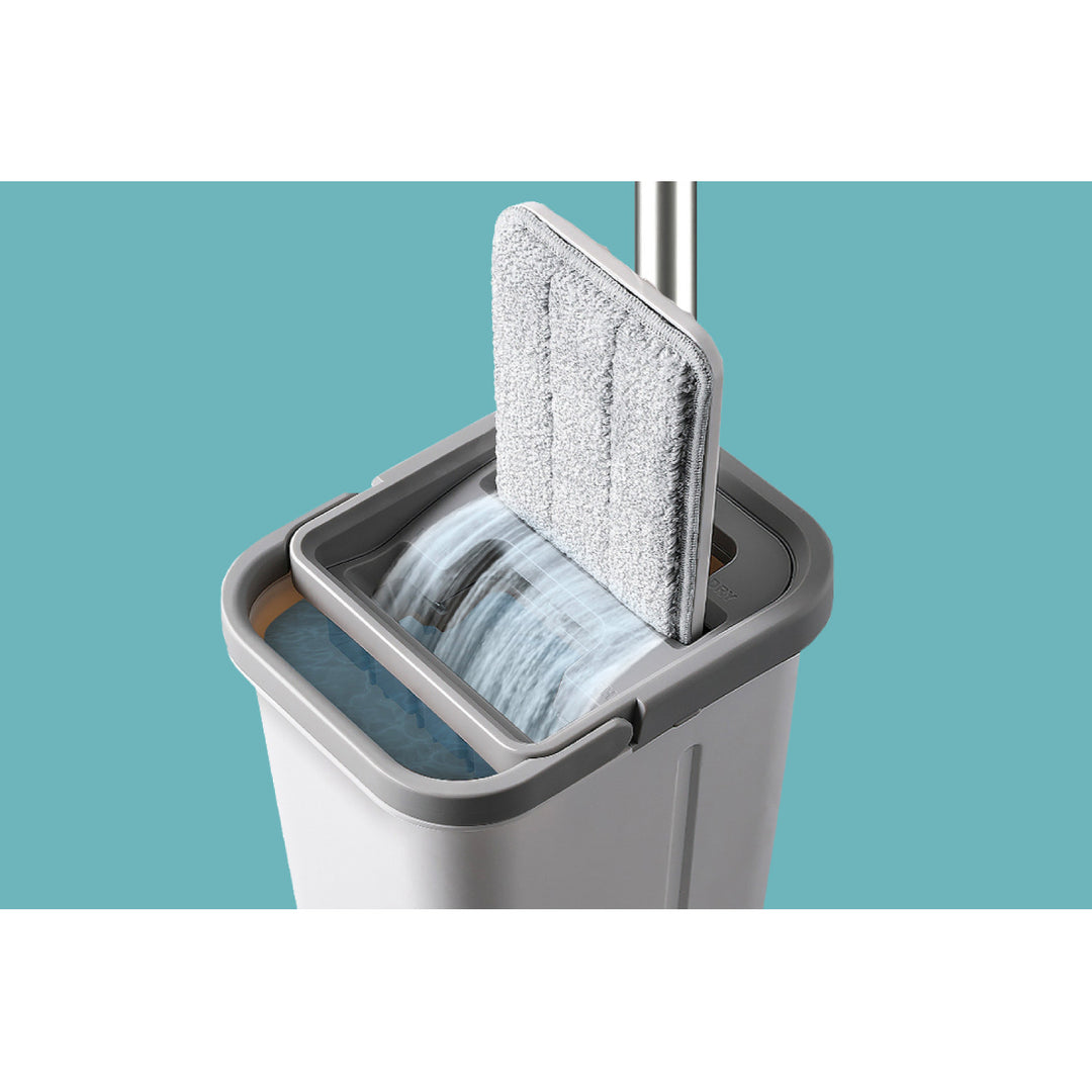 Fregona plana Teesa, cubo de dos compartimentos, capacidad 5,7 l, New Clean R13, Teesa