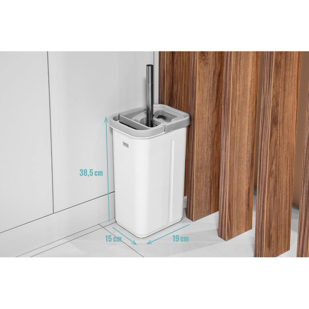 Fregona plana Teesa, cubo de dos compartimentos, capacidad 5,7 l, New Clean R13, Teesa