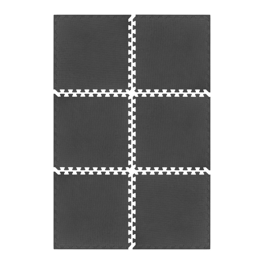 Esterilla para equipamiento y ejercicios de gimnasio 180 x 120 cm, material EVA, 6 piezas tipo rompecabezas, REBEL ACTIVE