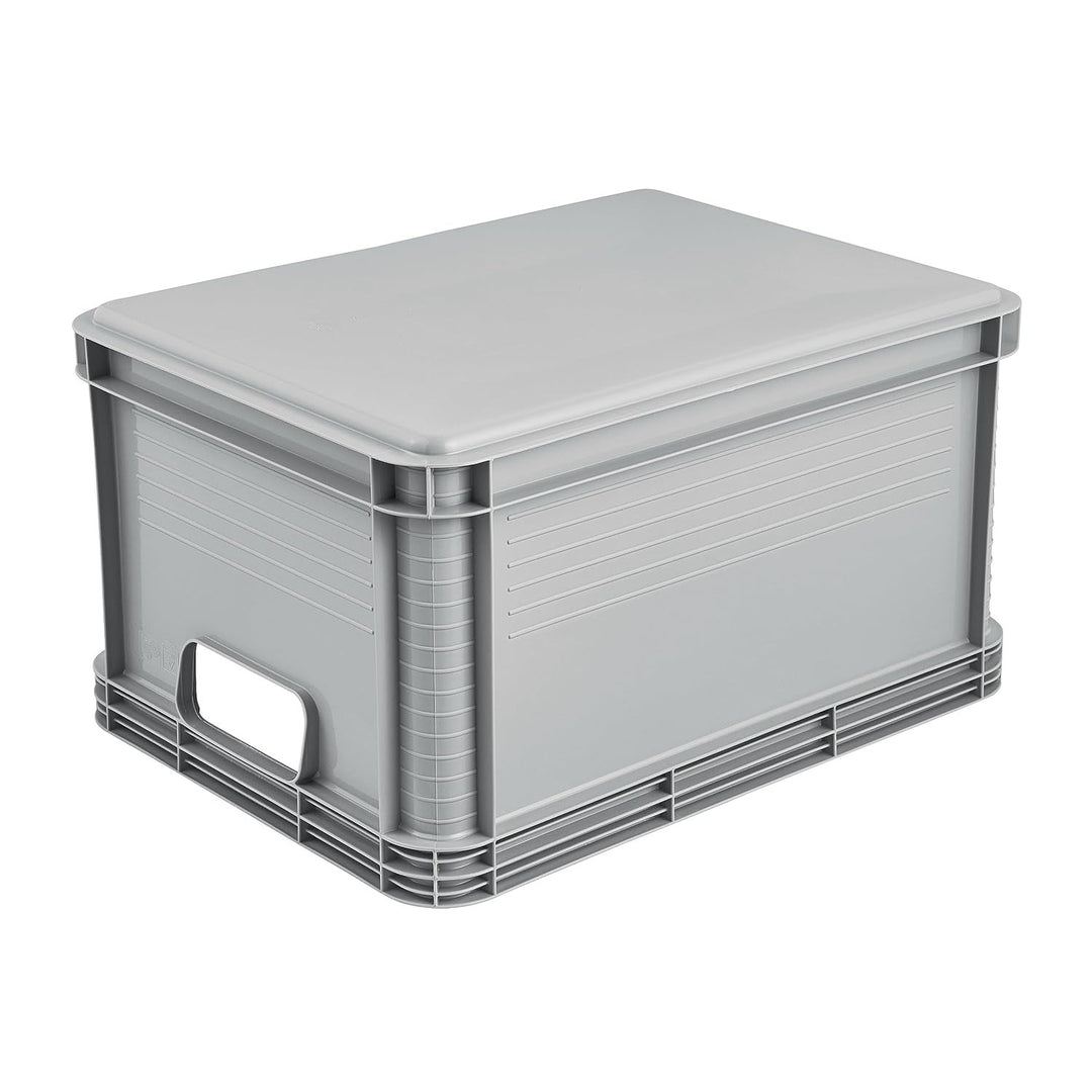 Contenedor de transporte Robert Keeeper, capacidad de 20 l, color gris, apto para uso alimentario, ligero y resistente, con una capacidad de carga de hasta 30 kg