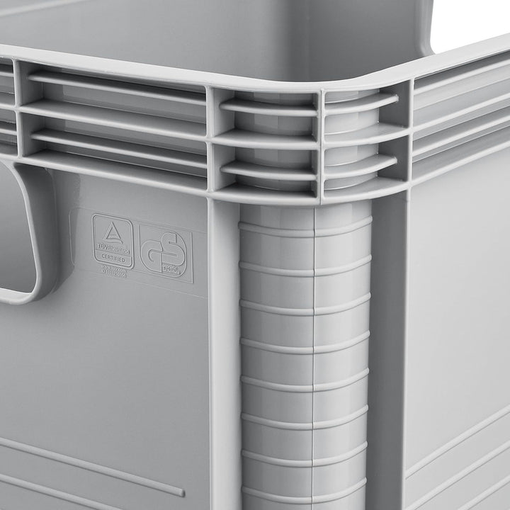 Contenedor de transporte Robert Keeeper, capacidad de 20 l, color gris, apto para uso alimentario, ligero y resistente, con una capacidad de carga de hasta 30 kg