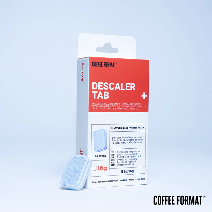Pastillas para descalcificar cafeteras, Coffee Format Descaler Tab+ 6x16g