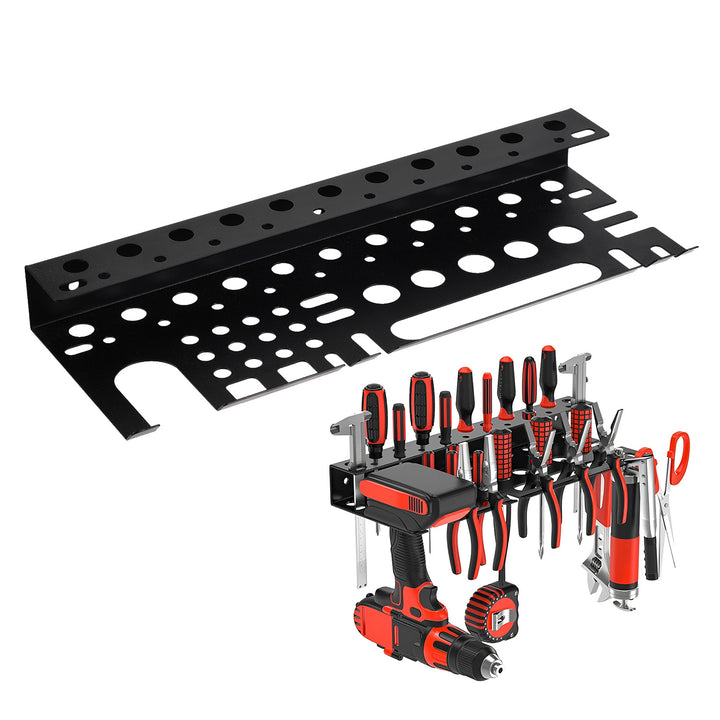 Organizador de pared / estante para herramientas Maclean, negro, dimensiones 40 x 14,5 x 4,6 cm, máx. 30 kg, MC-141