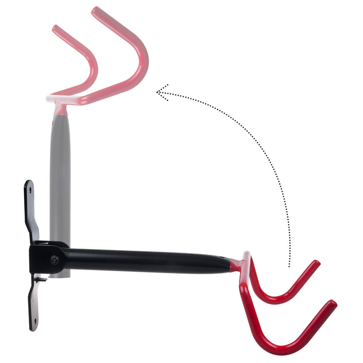 Soporte o colgador de pared para bicicletas Maclean, horizontal, acero, carga máxima de 30 kg, MC-430, 2 unidades