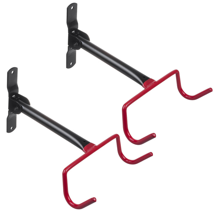 Soporte o colgador de pared para bicicletas Maclean, horizontal, acero, carga máxima de 30 kg, MC-430, 2 unidades