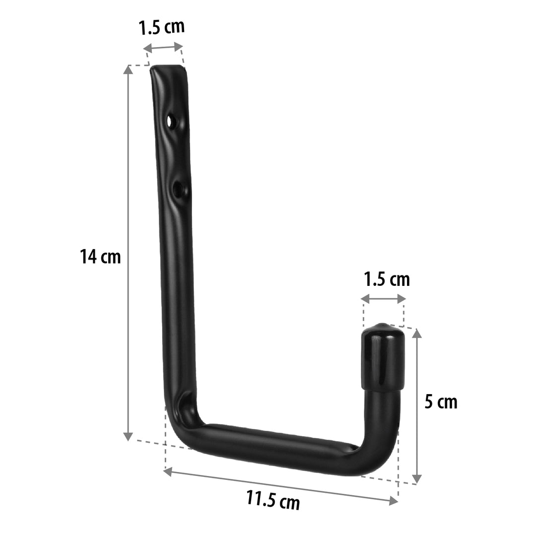 Juego de 4 soportes de pared Maclean, para neumáticos, ruedas, escaleras y bicicletas, de acero, carga máxima de 22 kg por soporte, MC-488