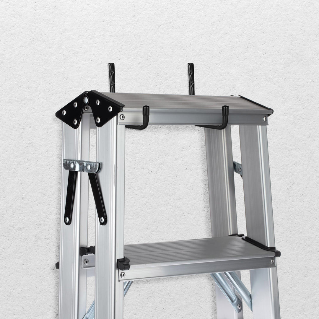 Juego de 6 soportes de pared Maclean, para neumáticos, ruedas, escaleras, bicicletas, de acero, carga máxima de 22 kg por soporte, MC-488