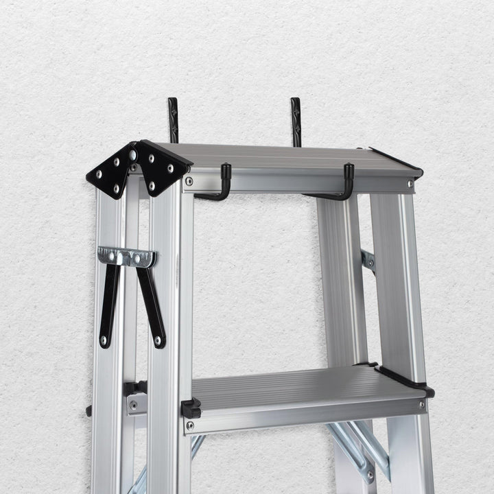 Juego de 6 soportes de pared Maclean, para neumáticos, ruedas, escaleras, bicicletas, de acero, carga máxima de 22 kg por soporte, MC-488