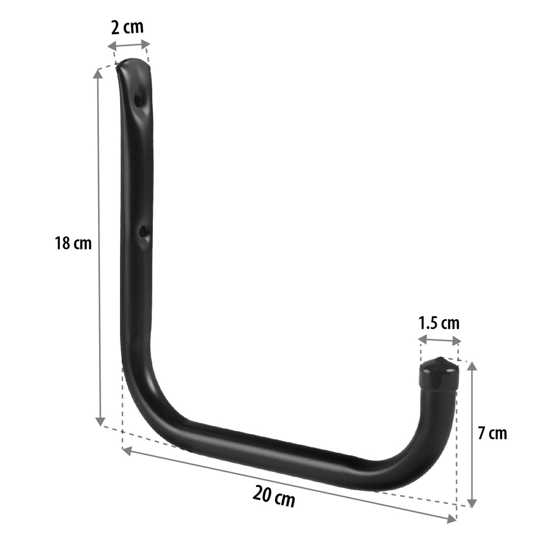 Juego de 6 soportes de pared Maclean, para neumáticos, ruedas, escaleras, bicicletas, de acero, carga máxima de 22 kg por soporte, MC-487
