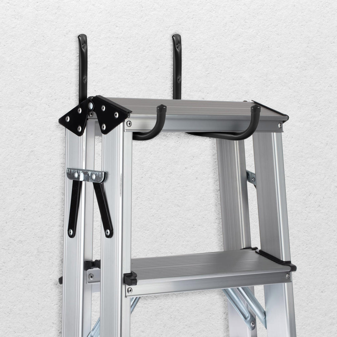 Juego de 6 soportes de pared Maclean, para neumáticos, ruedas, escaleras, bicicletas, de acero, carga máxima de 22 kg por soporte, MC-487