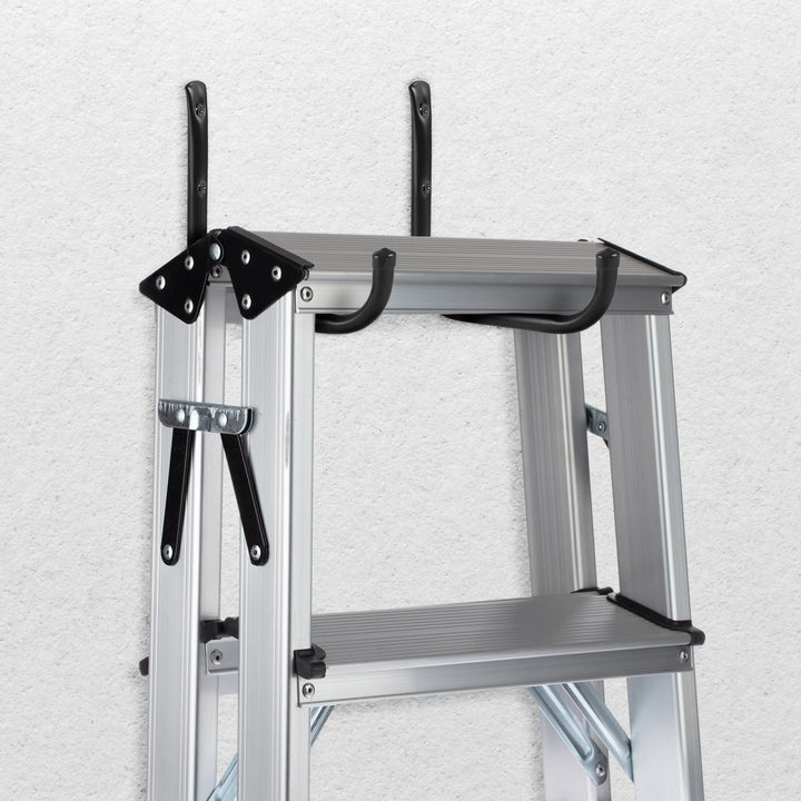 Juego de 6 soportes de pared Maclean, para neumáticos, ruedas, escaleras, bicicletas, de acero, carga máxima de 22 kg por soporte, MC-487