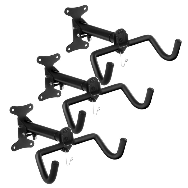 Soporte de pared para bicicletas Maclean, horizontal, acero, carga máxima de 30 kg, MC-484, 3 unidades