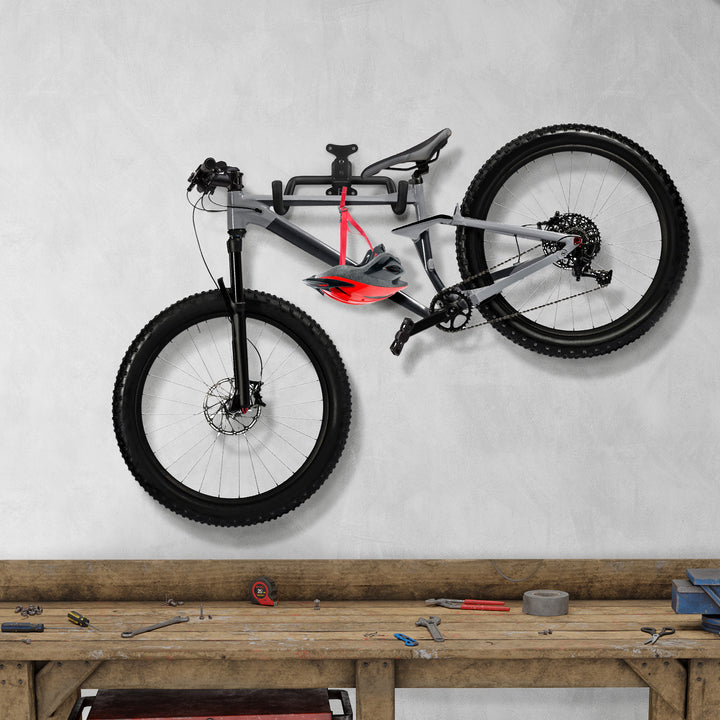 Soporte de pared para bicicletas Maclean, horizontal, acero, carga máxima de 30 kg, MC-484, 4 unidades
