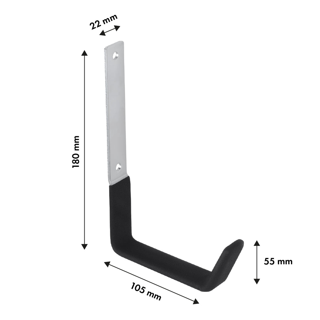 Soporte de pared Maclean, para neumáticos, ruedas, escaleras, bicicletas, de acero, carga máxima de 10 kg, MC-480, 3 unidades