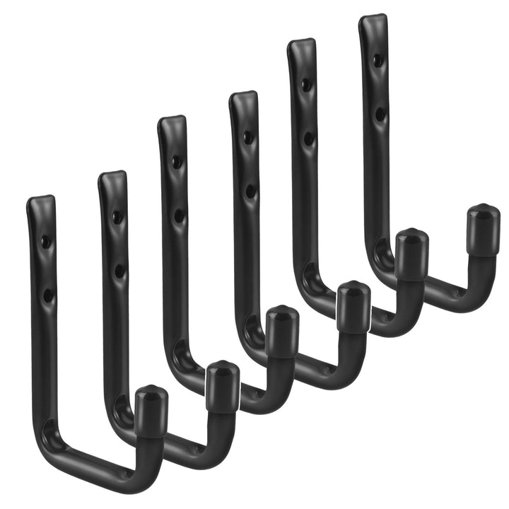 Juego de 6 soportes de pared Maclean, para neumáticos, ruedas, escaleras, bicicletas, de acero, carga máxima de 22 kg por soporte, MC-489