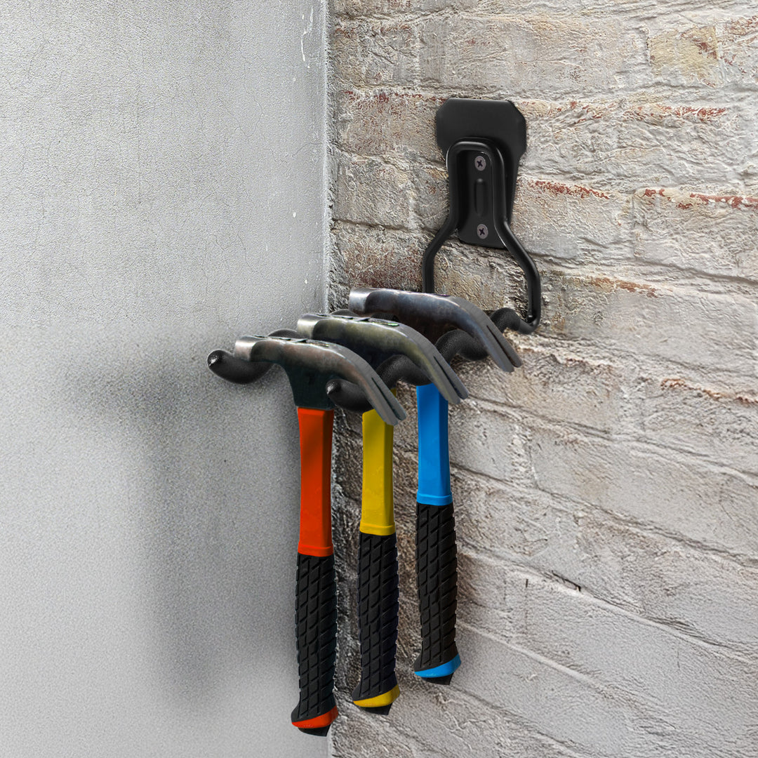 Soporte de pared Maclean, para herramientas, ruedas, escaleras, bicicletas, de acero, carga máxima de 30 kg, MC-486, 3 unidades