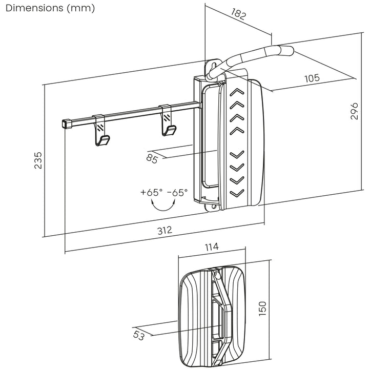 Soporte / colgador de bicicleta de pared Maclean, 35 kg máx., MC-499, 4 unidades