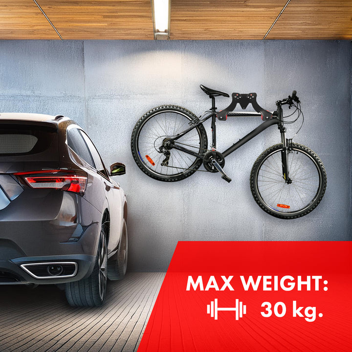 Soporte de pared para bicicletas Maclean, acero, carga máxima de 30 kg, MC-449, 2 unidades