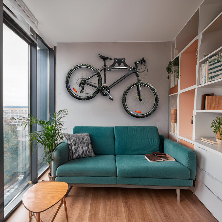 Soporte de pared para bicicletas Maclean, acero, carga máxima de 30 kg, MC-449, 4 unidades