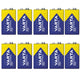 10 pilas R9V R-9 6LR61 9V R-9 alcalinas Varta Industrial Pro