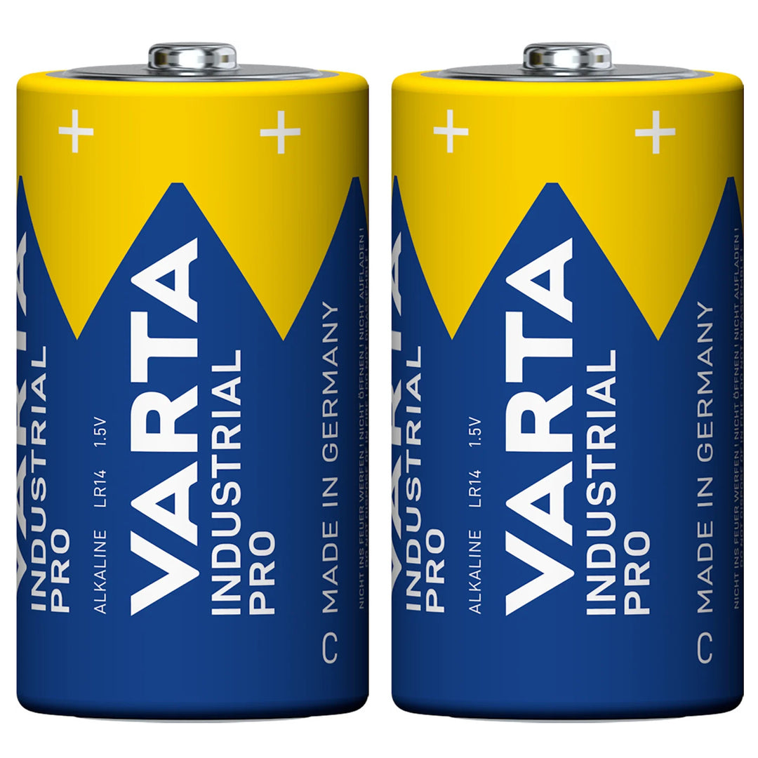 2 pilas R-14 LR14 C de 1,5 V alcalinas Varta Industrial Pro