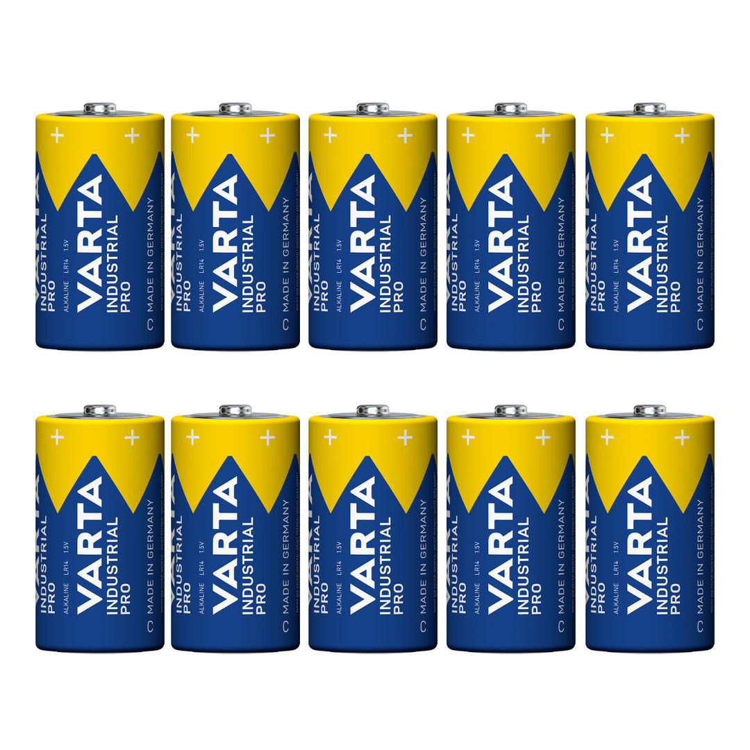 10 pilas R-14 LR14 C de 1,5 V alcalinas Varta Industrial Pro