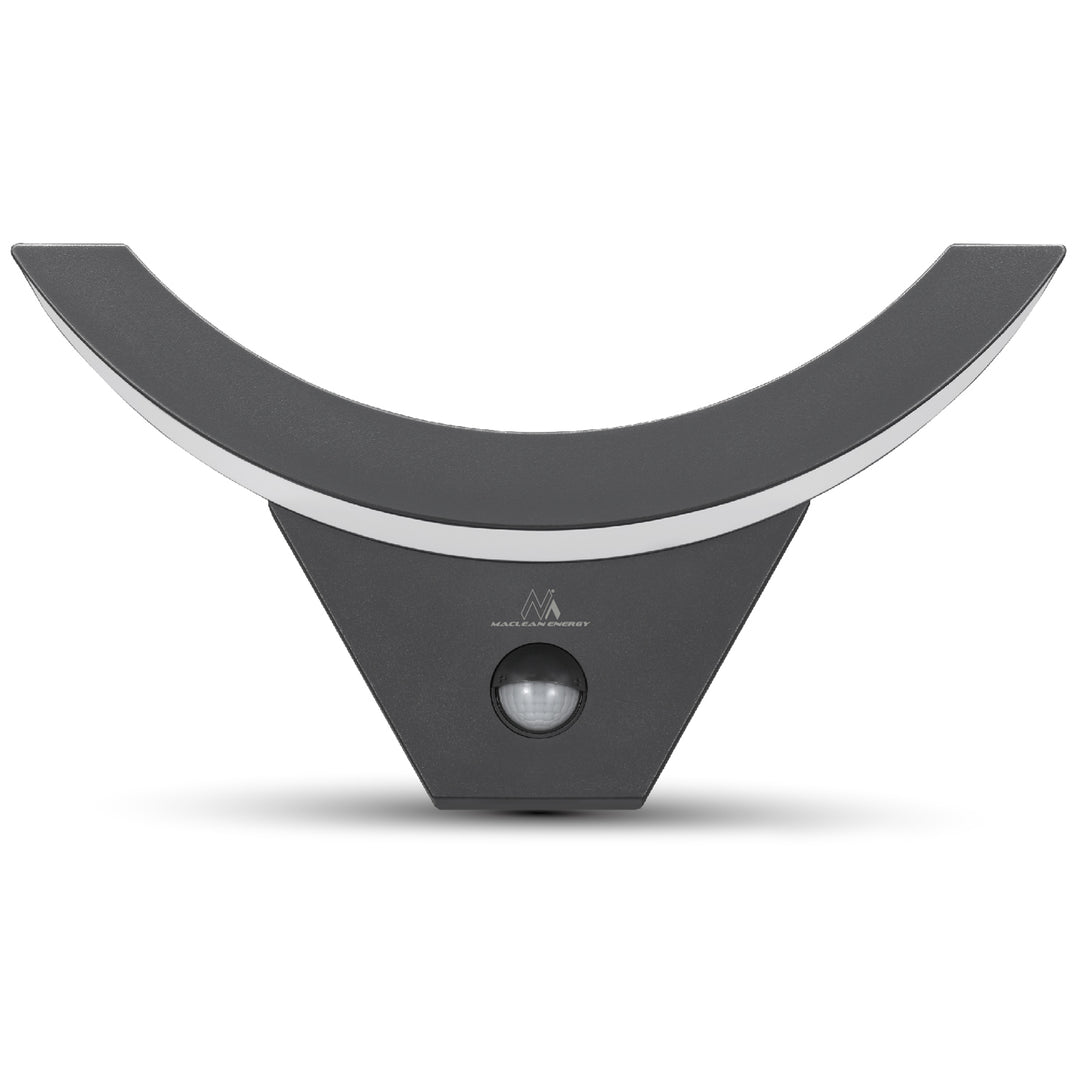 Lámpara LED con sensor de movimiento Maclean, sensor de movimiento por infrarrojos, color gris, 10 W, IP54, 800 lm, MCE290 GR, 2 unidades