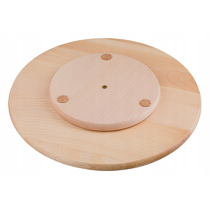 Bandeja giratoria Practic, para servir aperitivos y pizza, madera de haya, diámetro 40 cm, 20090700