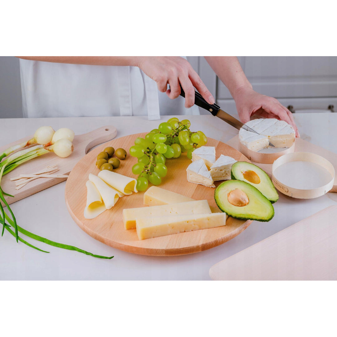 Bandeja giratoria Practic, para servir aperitivos y pizza, madera de haya, diámetro 40 cm, 20090700