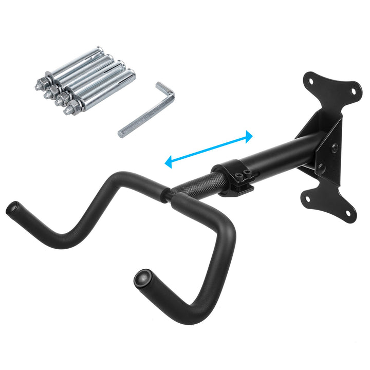 Soporte o colgador de pared para bicicletas Maclean, horizontal, acero, carga máxima de 30 kg, MC-431, 4 unidades