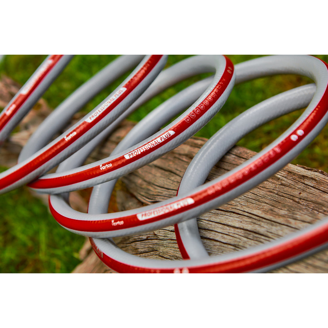Manguera de jardín Vartco, de 6 capas, flexible, diámetro de 1/2", longitud de 100 m, Professional Plus