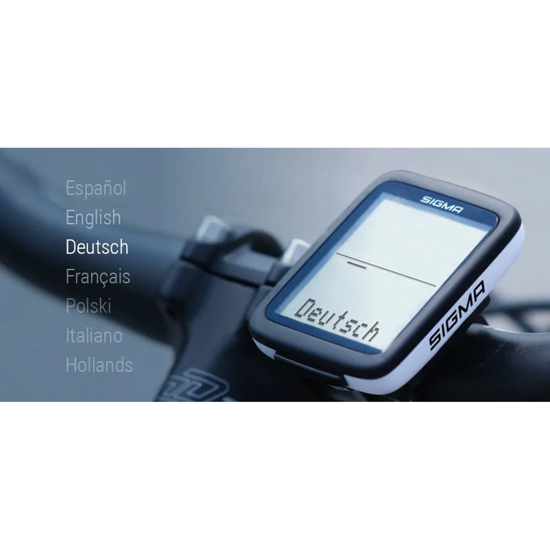 Cuentakilómetros para bicicleta Sigma BC 10.0 WR, resistente al agua y a la intemperie, pantalla grande y legible, 10 funciones