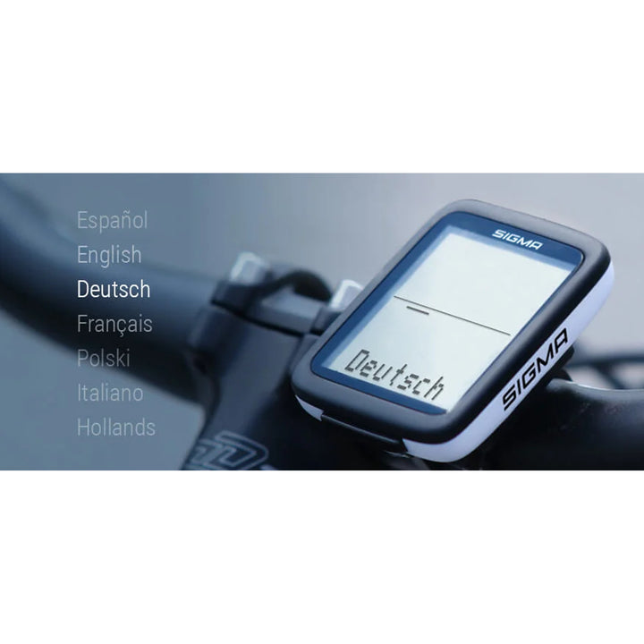 Cuentakilómetros para bicicleta Sigma BC 10.0 WR, resistente al agua y a la intemperie, pantalla grande y legible, 10 funciones