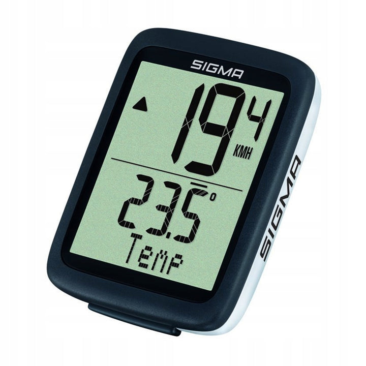 Cuentakilómetros para bicicleta Sigma BC 10.0 WR, resistente al agua y a la intemperie, pantalla grande y legible, 10 funciones
