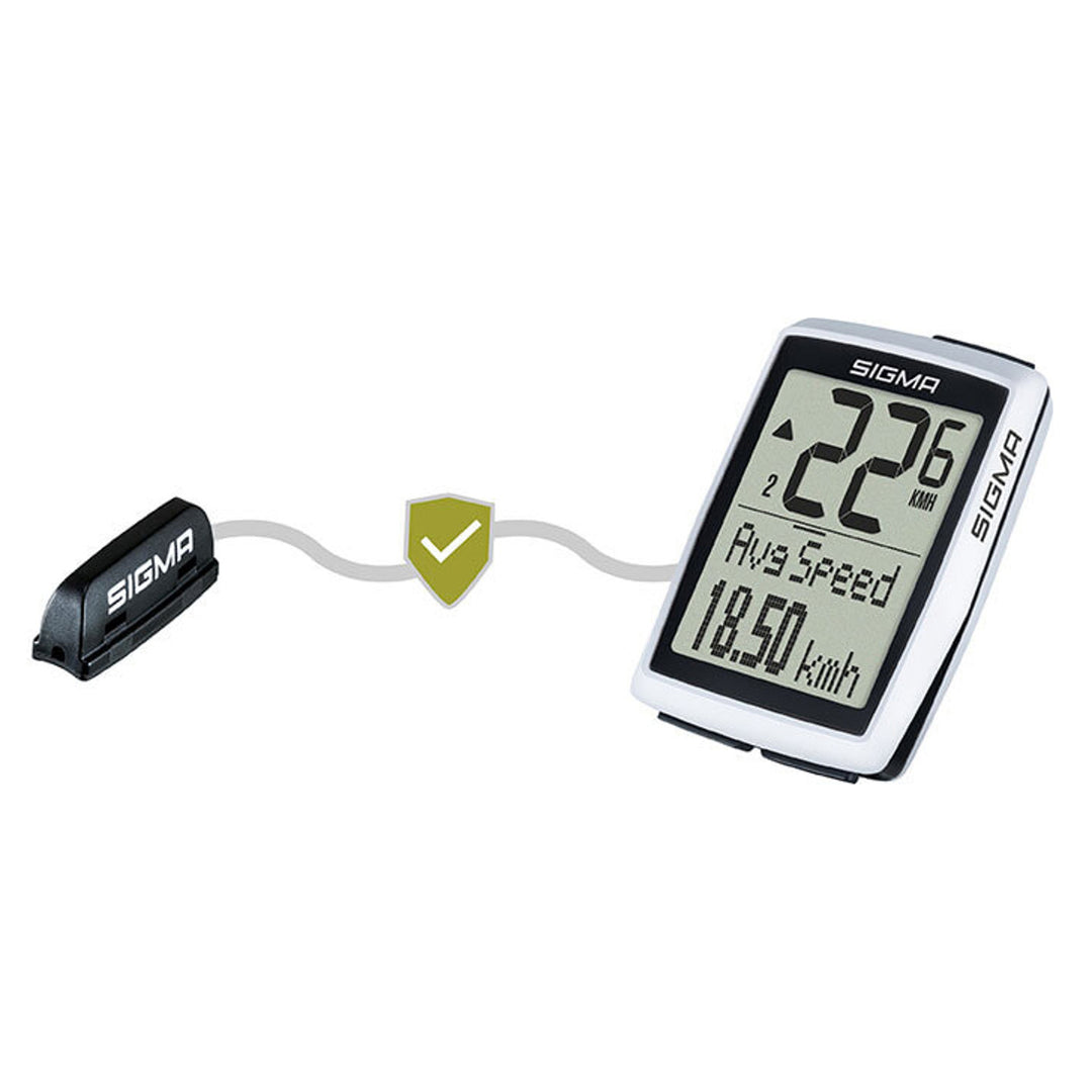 Cuentakilómetros para bicicleta Sigma BC 12.0 WL, resistente al agua y a la intemperie, pantalla grande y legible, 12 funciones
