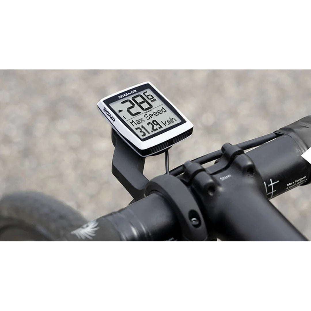 Cuentakilómetros para bicicleta Sigma BC 12.0 WL, resistente al agua y a la intemperie, pantalla grande y legible, 12 funciones