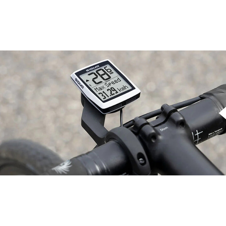 Cuentakilómetros para bicicleta Sigma BC 12.0 WL, resistente al agua y a la intemperie, pantalla grande y legible, 12 funciones