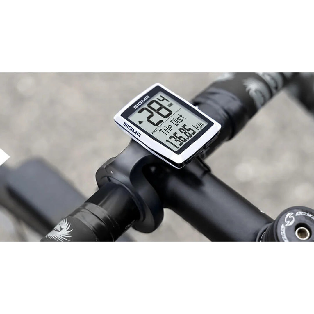 Cuentakilómetros para bicicleta Sigma BC 12.0 WL, resistente al agua y a la intemperie, pantalla grande y legible, 12 funciones