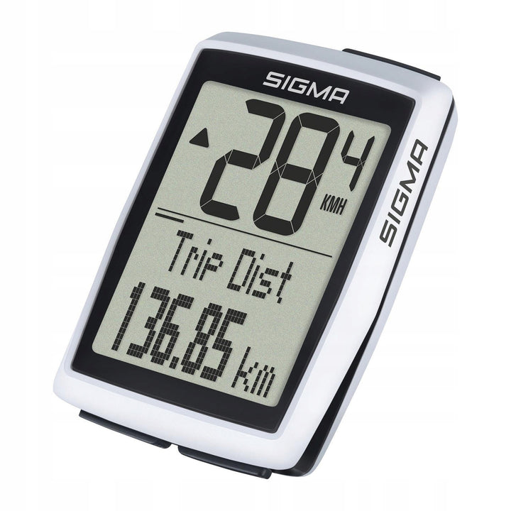 Cuentakilómetros para bicicleta Sigma BC 12.0 WL, resistente al agua y a la intemperie, pantalla grande y legible, 12 funciones